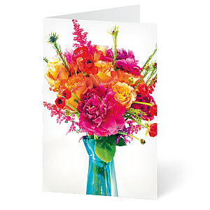 UNICEF Grusskarte Sommerliche Blumensträuße UNICEF Grusskarte Sommerliche Blumensträuße